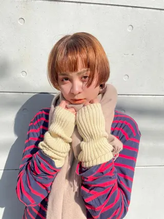 ショート カラー 高橋 みく/ minim 暖色のヘアスタイル