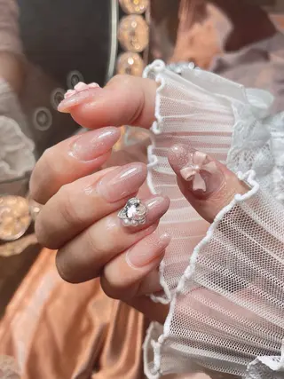 ネイル 23時まで❤︎韓国、 ワンホンネイルのネイルデザイン