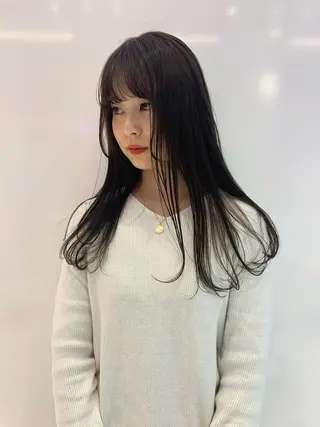 ロング カラー ハッシュカット/ハイ トーン/MANAMIのヘアスタイル