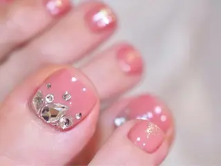 ネイル ネイルサロンAiri 長さ出し·シンプルのネイルデザイン