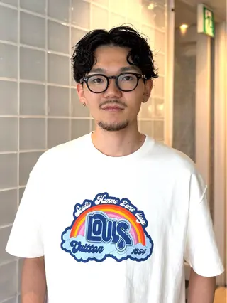 ショート パーマ メンズ メンズパーマ/ブリー チ/motokiのヘアスタイル