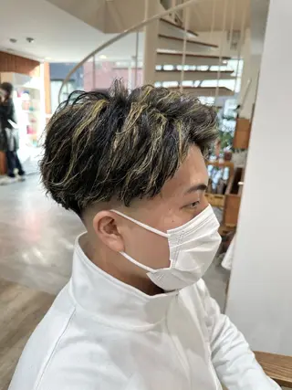 ショート カラー パーマ メンズ peakshair所属・堀江/メンズパーマ 𝒀𝑼𝑻𝑶のヘアスタイル