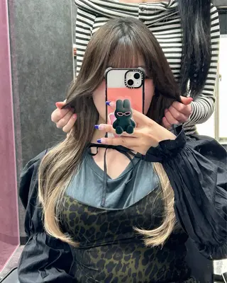 ロング LANDS所属・nanaka 🤍韓国ワンホンヘアのヘアスタイル