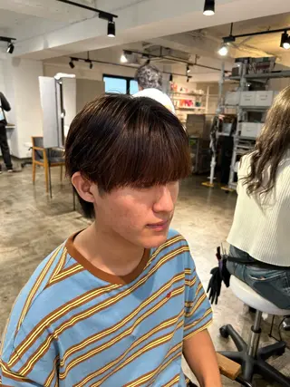 ショート メンズ become men's hair 名駅店所属・名駅/フェザーパーマ 韓国ヘア/森岡のヘアスタイル