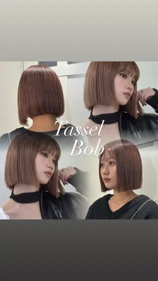 ショート Yuzu️🫧/艶 ハイトーン/韓国ヘアのヘアスタイル