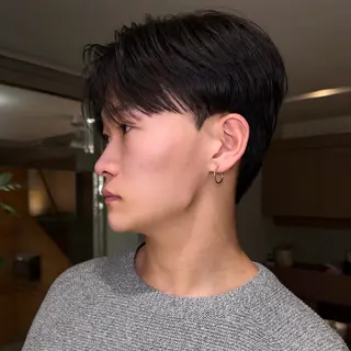 ショート カラー パーマ メンズ GOTODAY SHAIRE SALON 原宿verno店所属・【センターパート】 大竹　龍之介のヘアスタイル