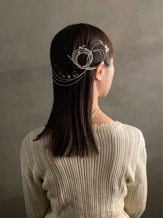 ミディアム ヘアアレンジ ♡トップスタイリス ト/美髪矯正hinaのヘアスタイル