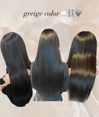 ロング カラー 🏹あみ🏹艶髪 /オリーブカラー‪のヘアスタイル