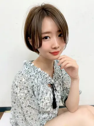 ショート カラー 縮毛矯正/ショート/ レイヤー/畑中正敏のヘアスタイル