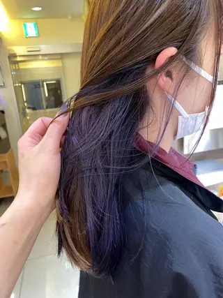 ミディアム ✨垢抜け✨3Dカラー 山本美侑のヘアスタイル