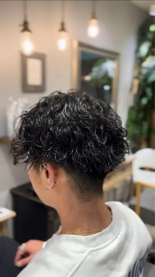 パーマ メンズ レイヤー/透明感/髪 質改善/メンズ/佐藤のヘアスタイル