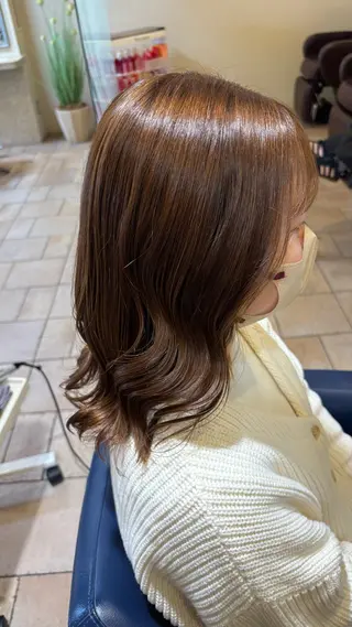 セミロング カラー 藤本 早耶のヘアスタイル