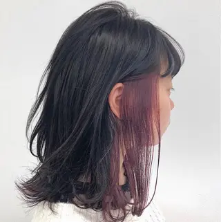 ミディアム カラー 柔らかbeige モトキのヘアスタイル