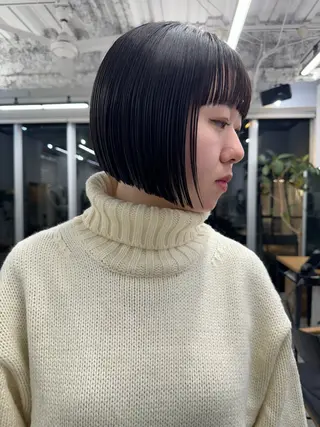 ミディアム カラー Rico / bob/グレージュのヘアスタイル