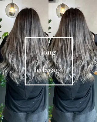 ロング 岸川 恭子のヘアスタイル