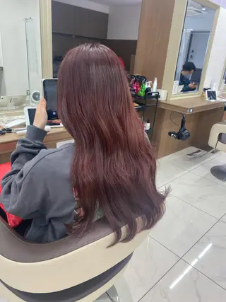 ロング カラー 長妻莉央/縮毛矯正 髪質改善カラーのヘアスタイル