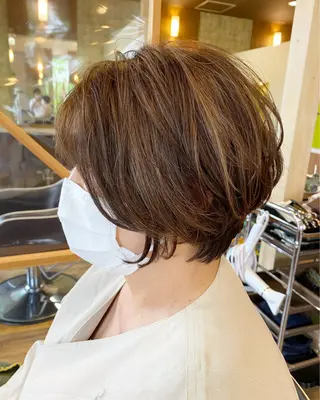 ショート カラー パーマ 🌼大人美人ショート 佐藤慎哉🌼のヘアスタイル