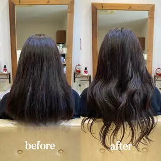 𝐲𝐮𝐮𝐦𝐢 エクステ/ 艶カラーのヘアスタイル