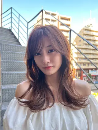 セミロング カラー メンズ 🍎ハッシュカット× 髪質改善🍎カイトのヘアスタイル