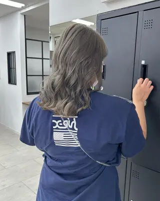 ミディアム ダブルカラー/韓国 ヘア/さわのあかねのヘアスタイル