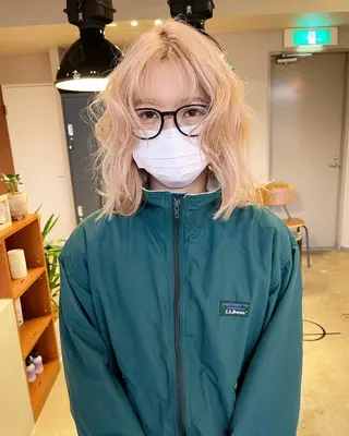 ミディアム カラー 🩷ハイトーン透明感 レイヤー🩷ユリカのヘアスタイル