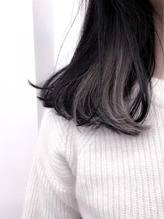 セミロング カラー THE./ブリーチ 透感カラー/髪質改善のヘアスタイル