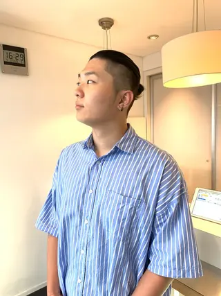 メンズ 名竹聖治/透明感 カラー/縮毛矯正のヘアスタイル