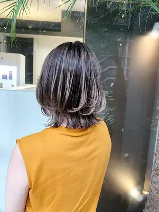 ショート レイヤー×縮毛矯正 深見 拓のヘアスタイル