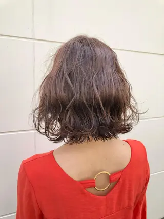 ミディアム カラー ヘアアレンジ 榎園 由美のヘアスタイル