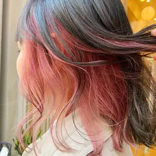 ミディアム カラー ヘアアレンジ FRAME+spa&hair roomなんば駅前店所属・🌸MAYU🌸 ハイトーン➕レイヤーのヘアスタイル