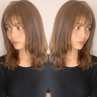 ミディアム カラー ヘアアレンジ 竹内啓太 ボブのヘアスタイル