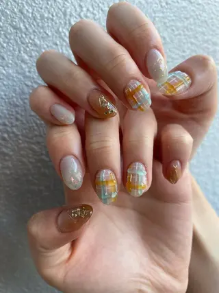 ロング カラー ヘアアレンジ キッズ ネイル マツエク・マツパ 福田 加奈のネイルデザイン