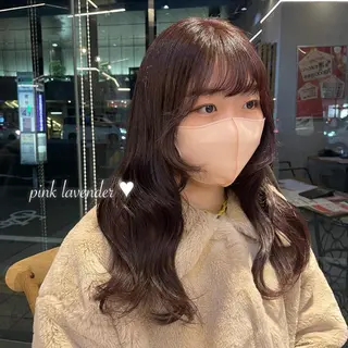 カラー ヘアアレンジ 𝙢𝙞𝙮𝙪🎀 girly hairのヘアスタイル