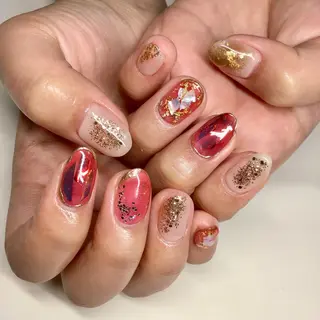 ロング ネイル マツエク・マツパ 福田 加奈のネイルデザイン