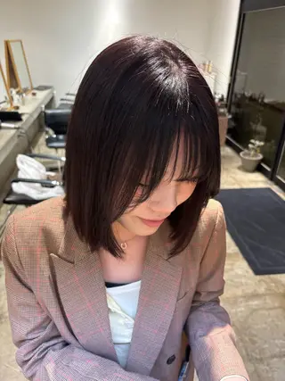 ミディアム カラー NAVY/ Miharuのヘアスタイル