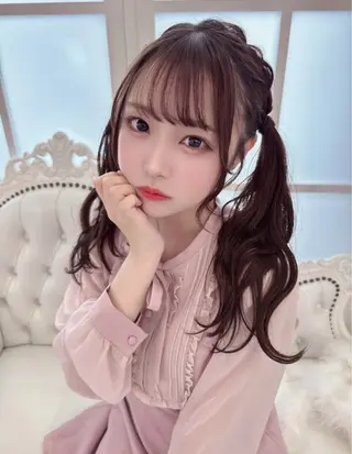 ロング 💎のぼりゆい/大須 ブリーチなしWカラーのヘアスタイル