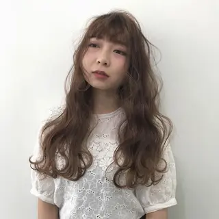 ロング 艶カラー/フェイス レイヤー/たむのヘアスタイル