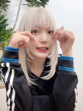 セミロング カラー 韓国×髪質改善💊 似合わせ/武田涼のヘアスタイル