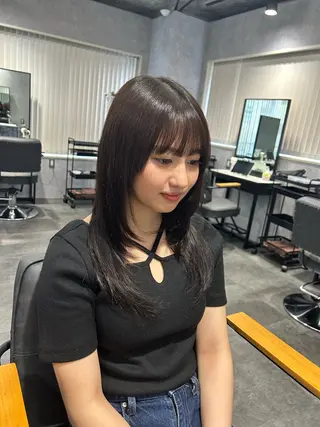 セミロング プルエクステ/インナ ーカラー🦊はるなのヘアスタイル