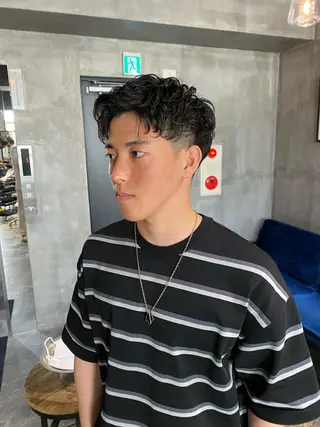 ショート パーマ メンズ Agu hair lore沼館店所属・八戸パーマ/メンズパ ーマ/シンゴ。のヘアスタイル