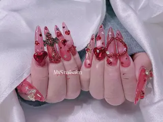 ネイル MxS Nail 【長さだし/フィルイン/マグネット/ワンホンネイル/韓国ネイル/パラジェル】所属・M×S Nail みなのネイルデザイン