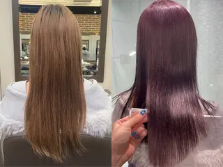 ロング カラー 透明感カラー/ 縮毛矯正/ユイ☆彡のヘアスタイル