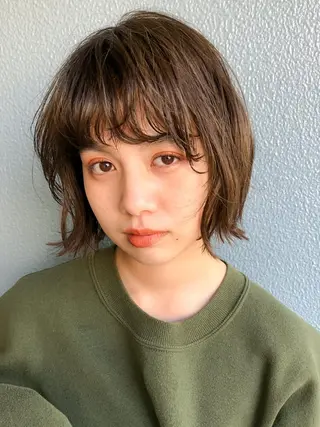 ショート カラー パーマ GO TODAY シェアサロン 原宿本店所属・ボブ/レイヤー/ パーマ/淀川  純のヘアスタイル