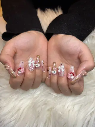 ネイル 倫実/スカルプ /ガーリー/個性派のネイルデザイン