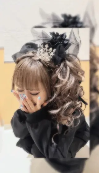 ロング ヘアアレンジ 🫧ヘアアレンジ🎀 ウガジン💞🪄のヘアスタイル