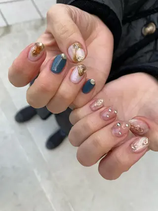 ロング カラー ヘアアレンジ キッズ ネイル マツエク・マツパ アイブロウ 福田 加奈のネイルデザイン