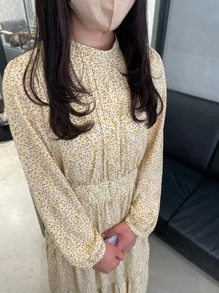 ロング 暖色カラー🍊 ボブ🌿顔周りcutのヘアスタイル