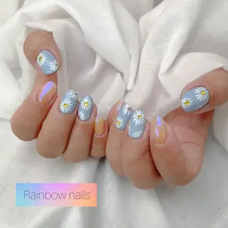 ネイル Rainbow nailsくろちゃんのネイルデザイン