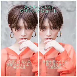 ショート カラー サイエンスアクア/艶 髪/レイヤー/清水のヘアスタイル