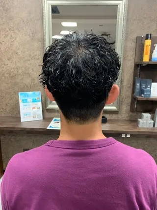メンズ バーバーショップ涼桜新町店所属・田中大 パーマ/メンズカットのヘアスタイル
